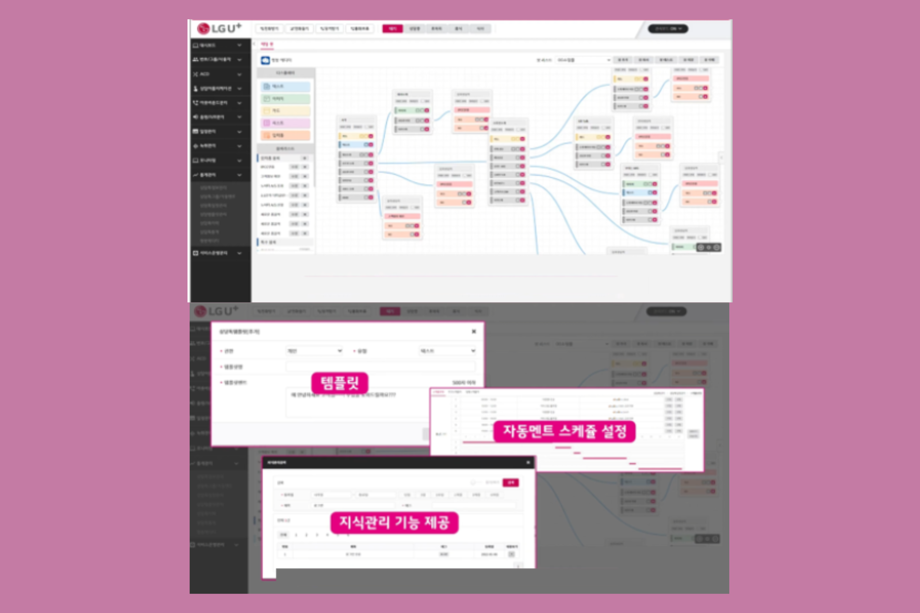 កម្មវិធីនិពន្ធ Chatbot ផ្អែកលើសេណារីយ៉ូ LG U+